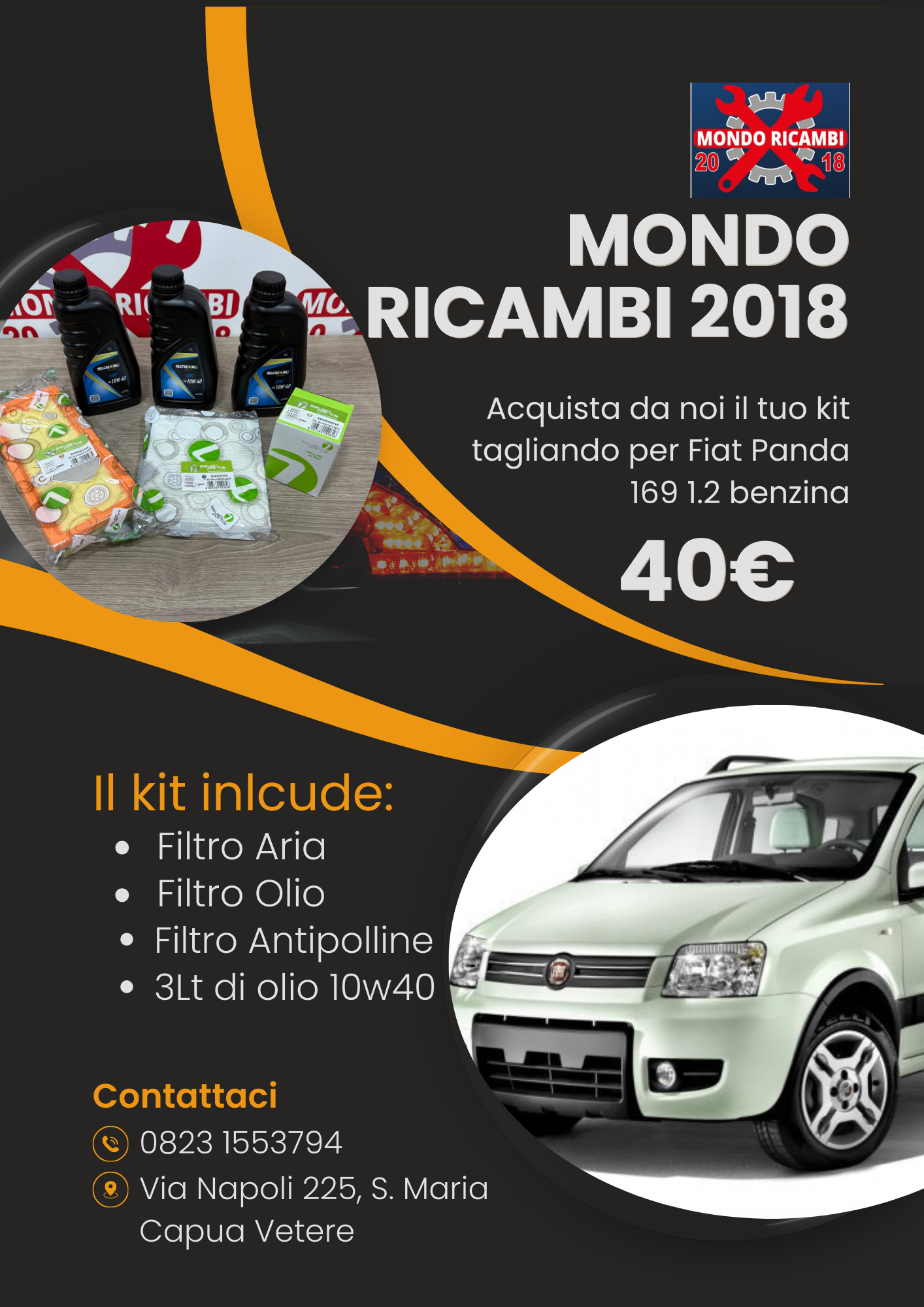 Kit Tagliando per Fiat Panda 169 1.2 benzina