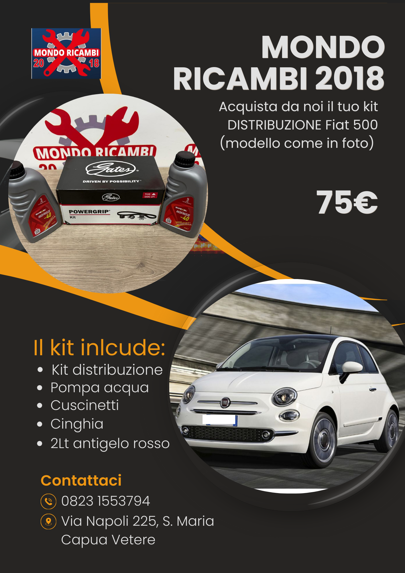 Kit distribuzione Fiat 500