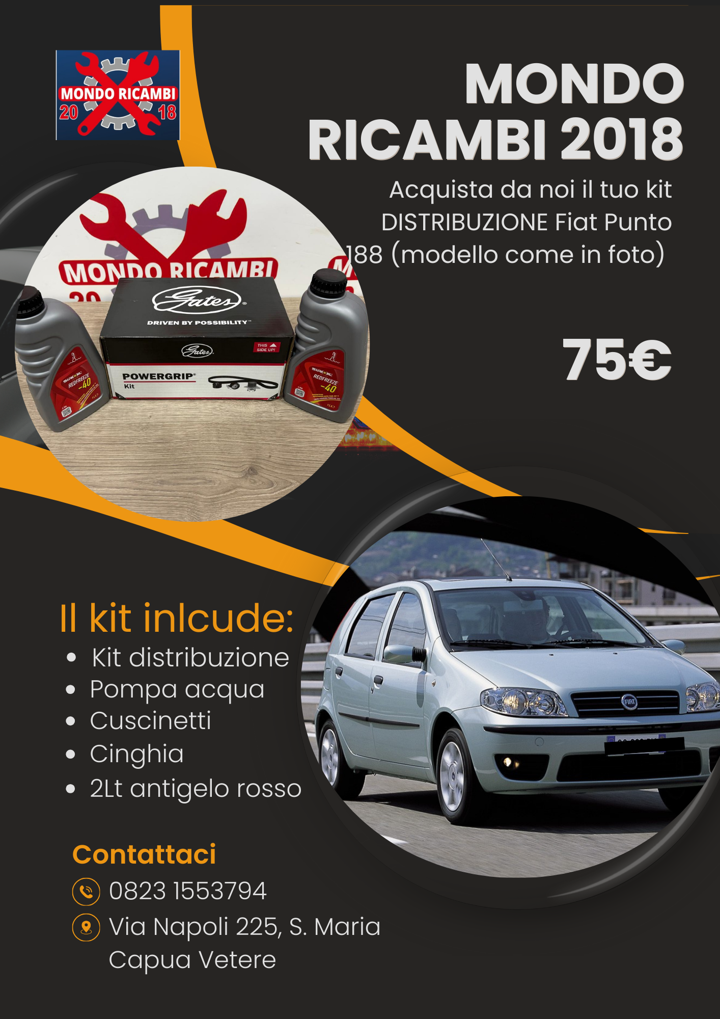 Kit distribuzione Fiat Punto 188