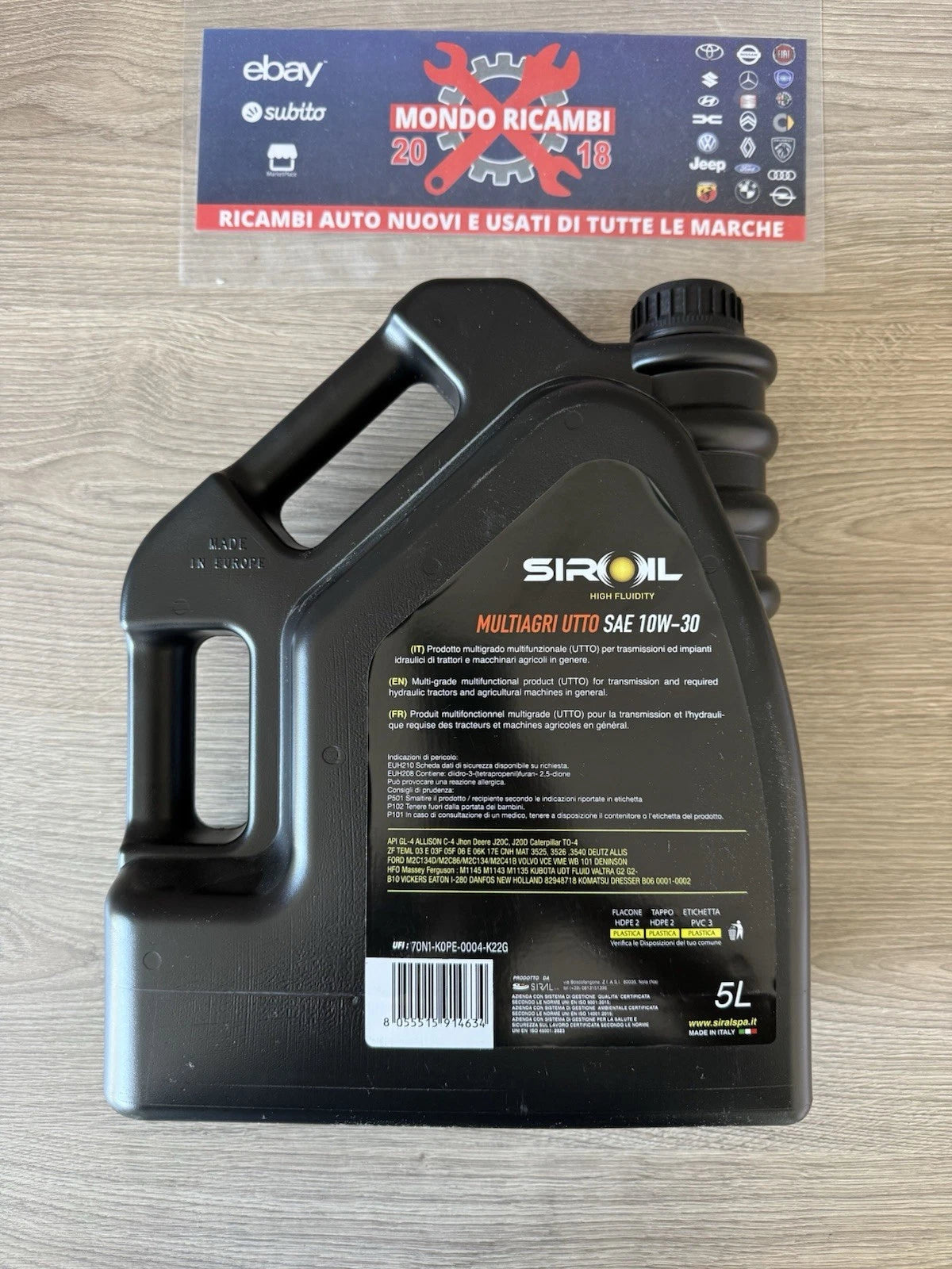 Tanica 5lt Multiagri UTTO 10w30 Siroil