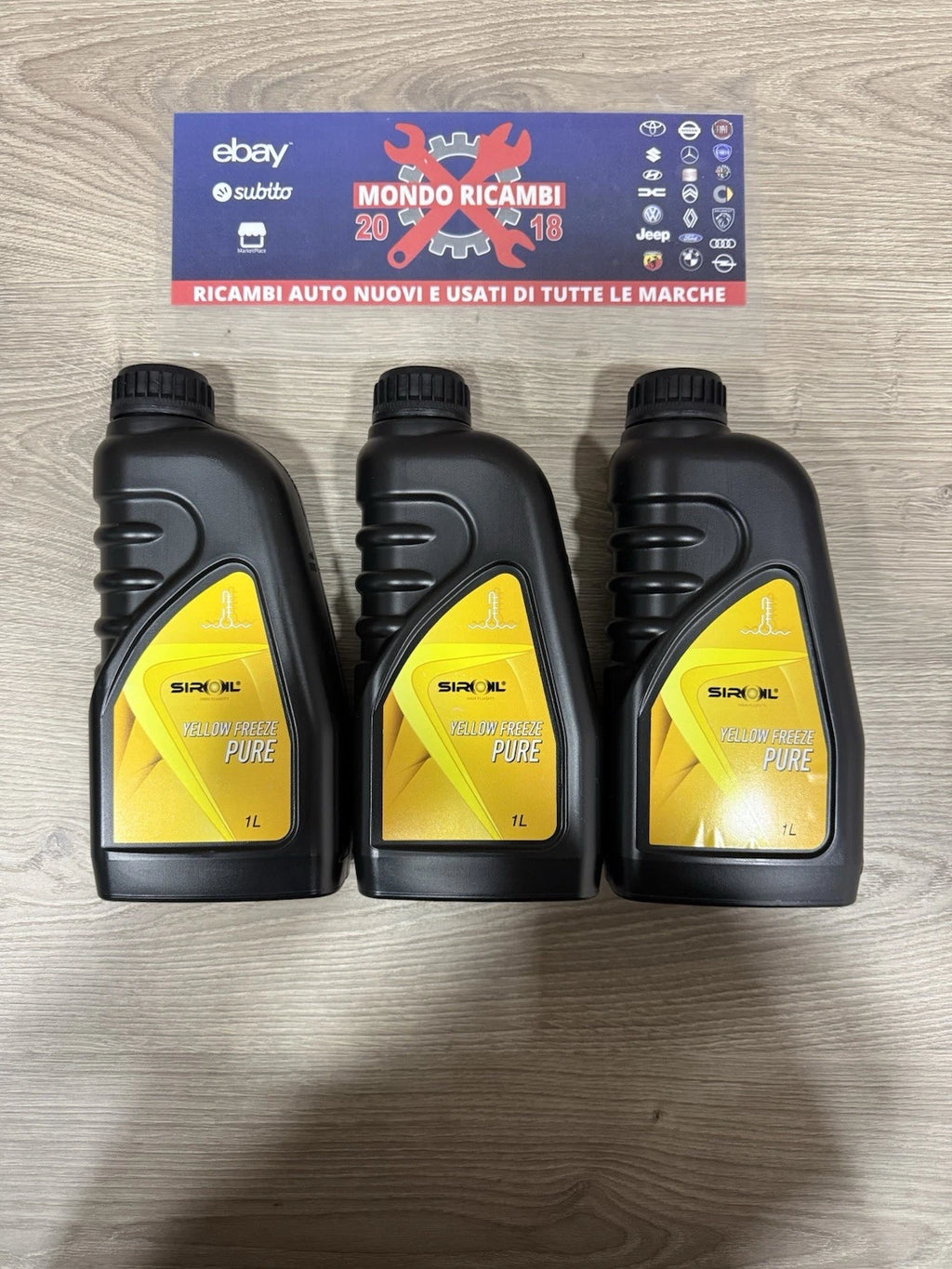 3 Litri Liquido Di Raffreddamento Anti Gelo Giallo Siroil Prodotto Made In Italy