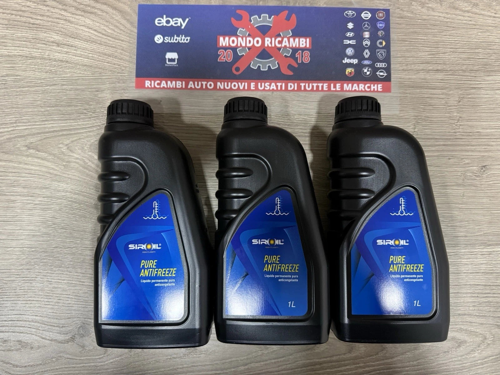 3 Litri Liquido Di Raffreddamento Anti Gelo Blu Siroil Prodotto Made In Italy
