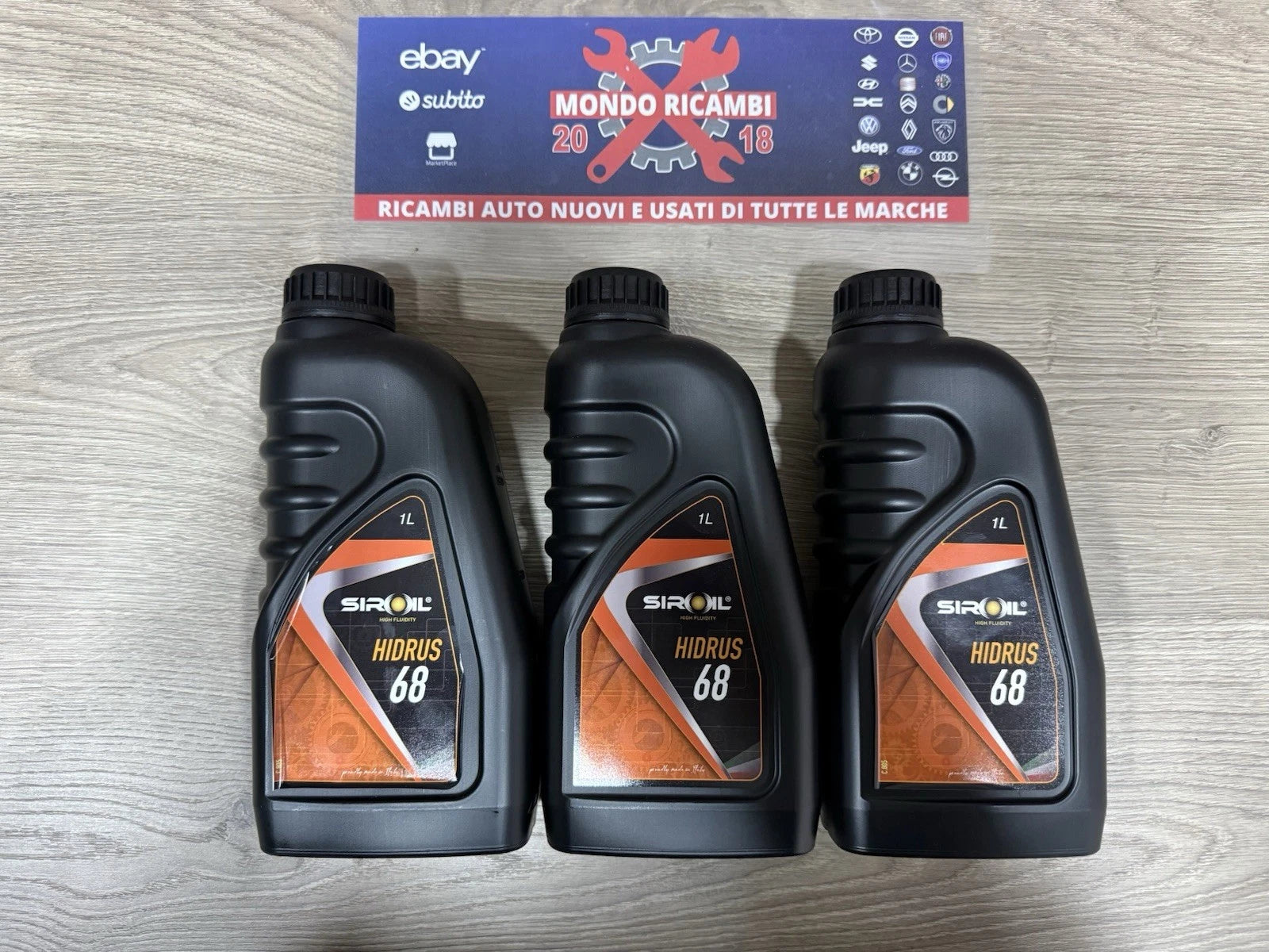 3 Litri Olio Fluido Idraulico Hidrus 68 Siroil Prodotto Made In Italy