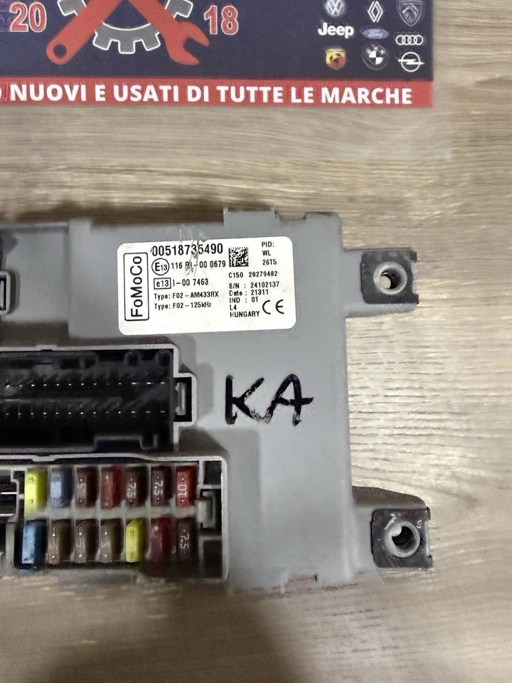 00518735490 Centralina Fusibili Body Computer E Ricambi Per Ford Ka Tre Porte