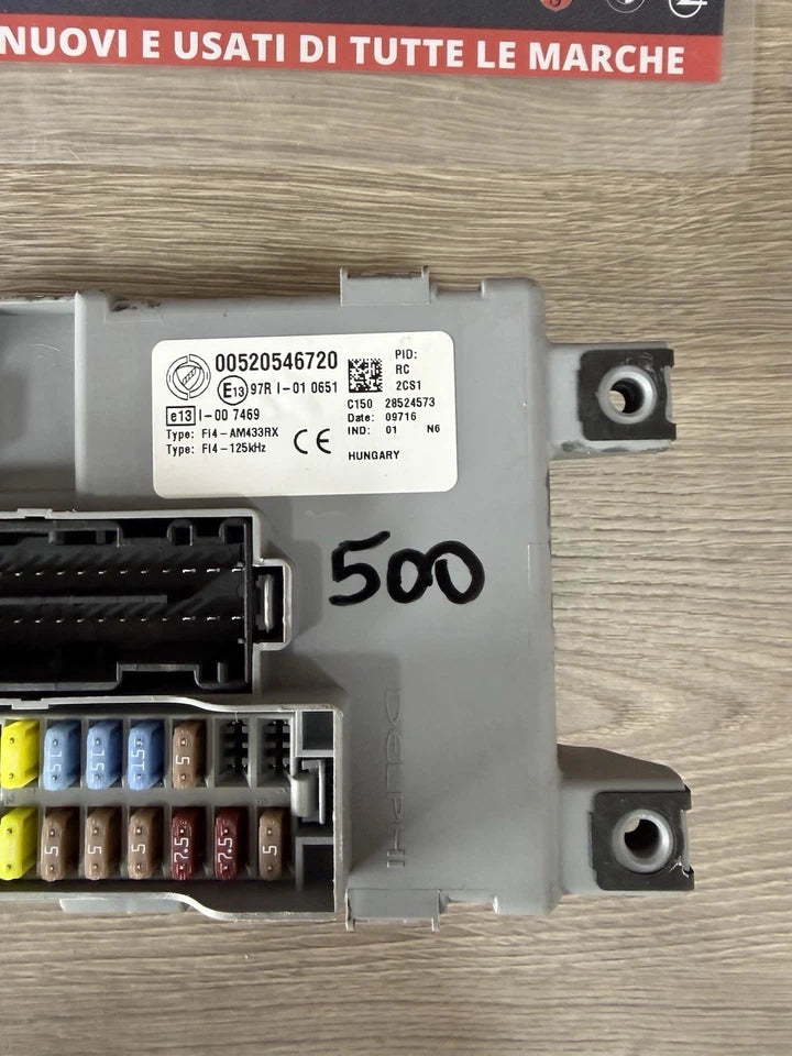 00520546720 Centralina Fusibili Body Computer E Ricambi Per Fiat 500 Tre Porte