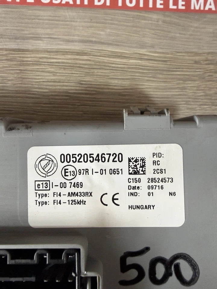 00520546720 Centralina Fusibili Body Computer E Ricambi Per Fiat 500 Tre Porte