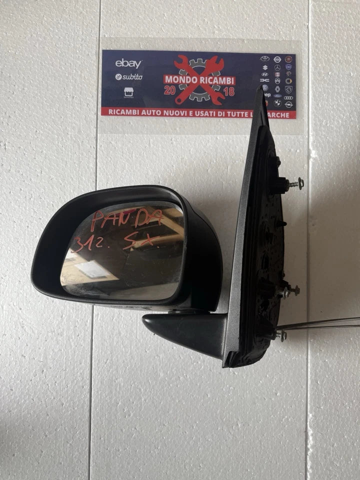 Specchietto Retrovisore Manuale Lato Sinistro Grigio Per Fiat Panda Dal 2012