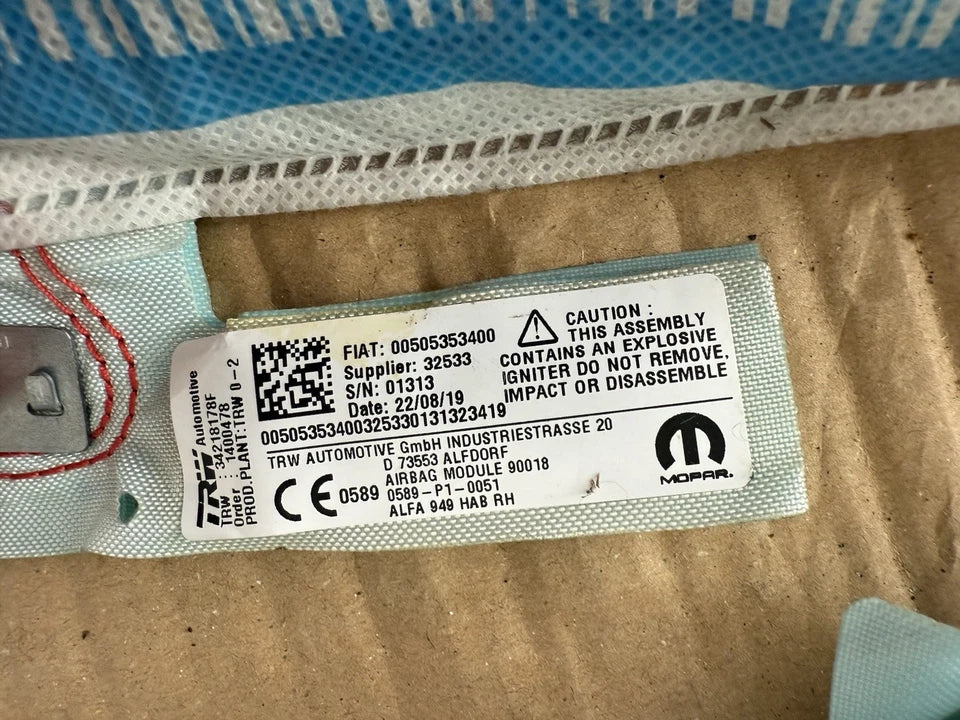 Carica Airbag Tendina Cielo Lato Destro E Ricambi Alfa Romeo Stelvio